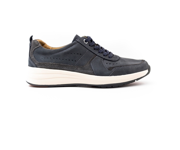 Mens Navy Leather Sneakers - Shop mens casual and premium leather shoe ...